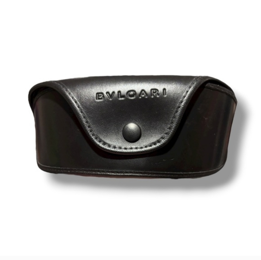BLVGARI Black Leather Soft Sunglasses Glasses CaseSoft black leather